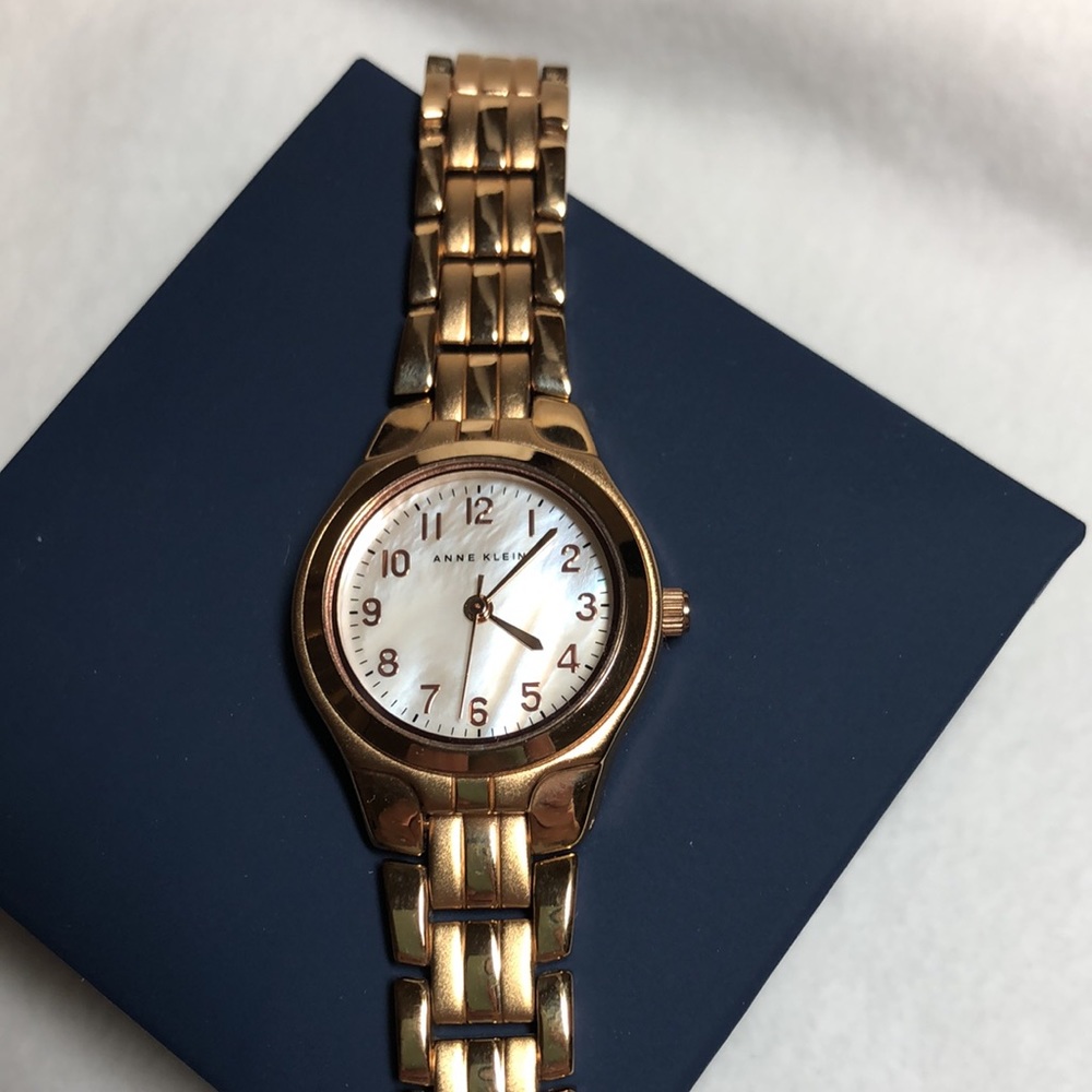 Anne Klein rose gold water resistant watch